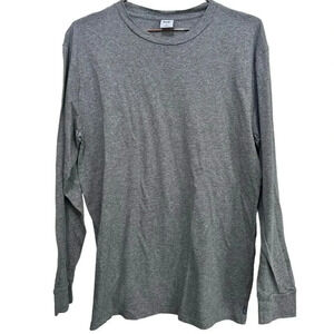 TNA Gray Long Sleeve Crew Neck Classic Fit Pullover Top Size Medium